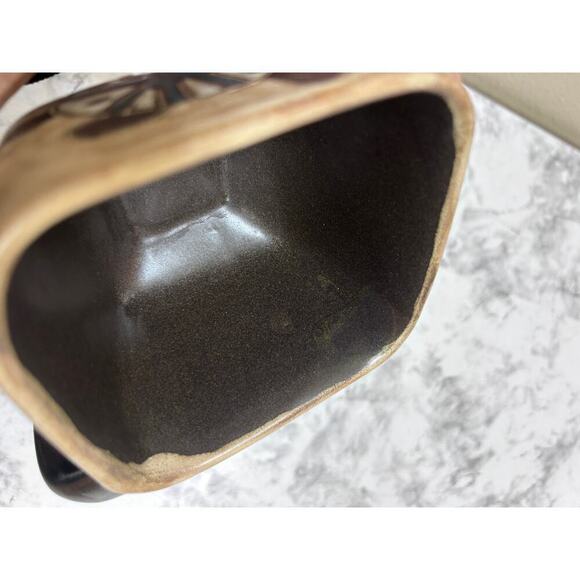 Handmade Artsy Mara Stoneware Turtle Coffee Mug Ceramic Brown Painted Mexico - Picture 8 of 9